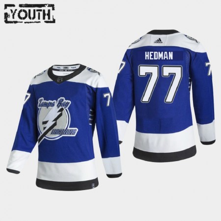 Tampa Bay Lightning Victor Hedman 77 2020-21 Reverse Retro Authentic Shirt - Kinderen